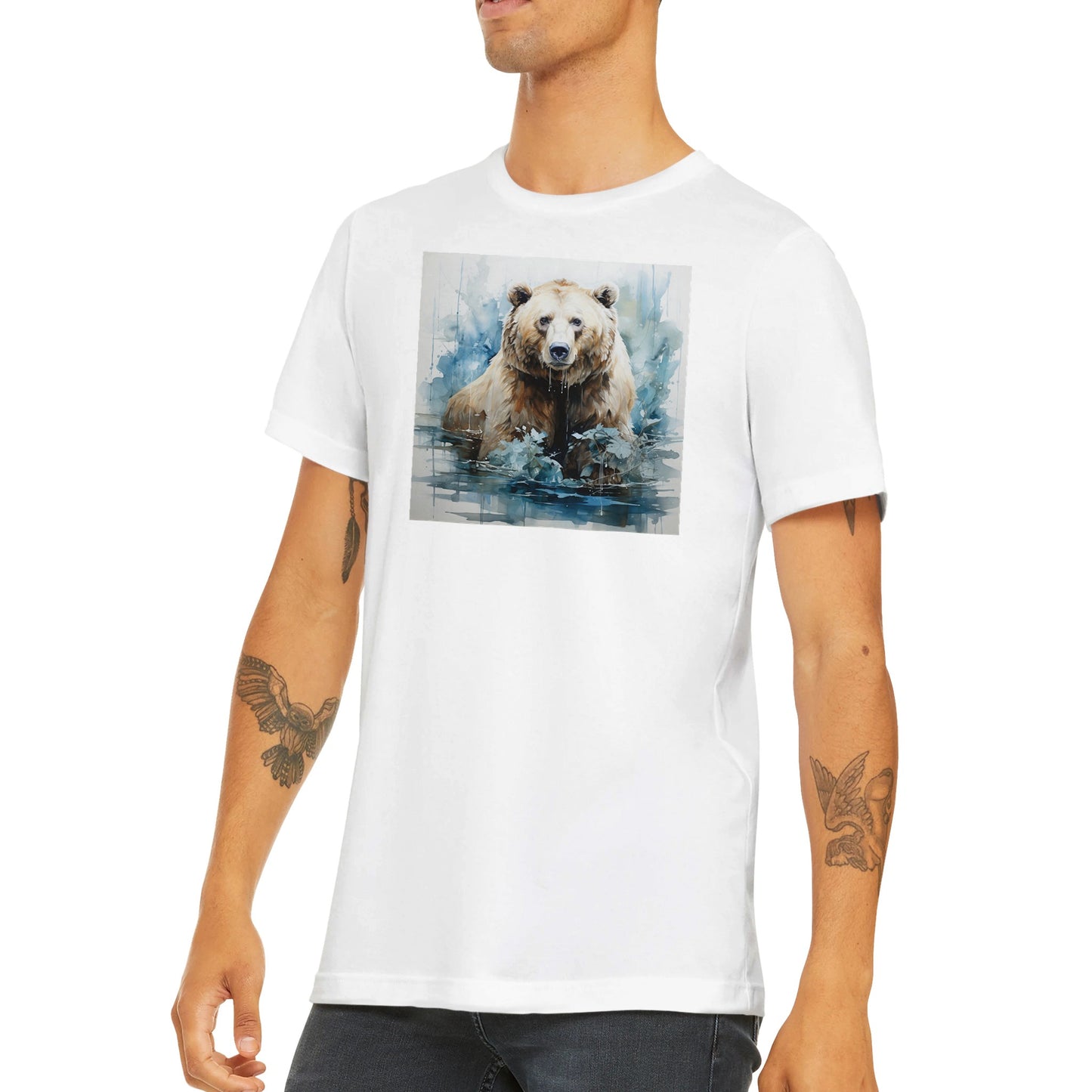 Melting Glaciers - Premium Unisex Crew Neck T-Shirt