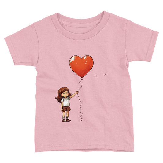 Bambina che regala il cuore - T-shirt in Jersey di cotone per neonati