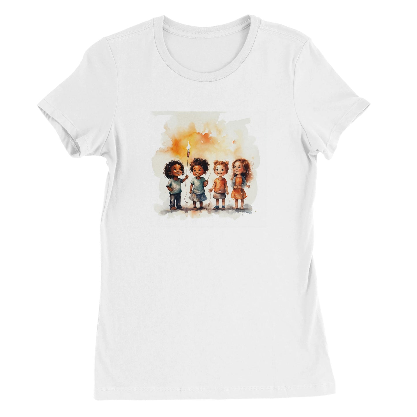 Children who light up the night - Women's Premium Crew-neck T-shirt