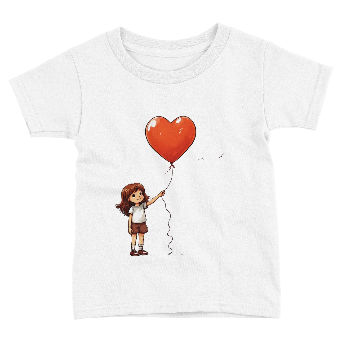 Little girl who gives the heart - Cotton Jersey T-shirt for babies