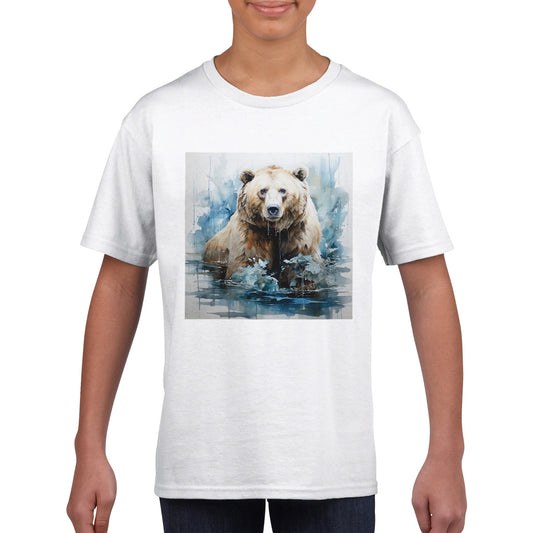 I Ghiacciai e l'Orso - T-shirt girocollo classica per bambini