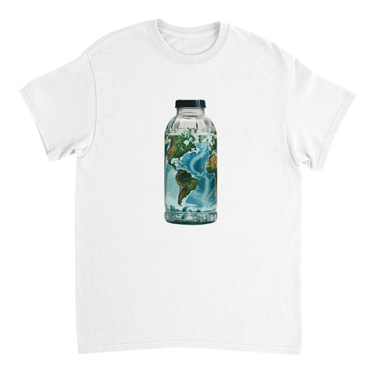 World in a Plastic Bottle - Heavyweight Unisex Crew Neck T-Shirt