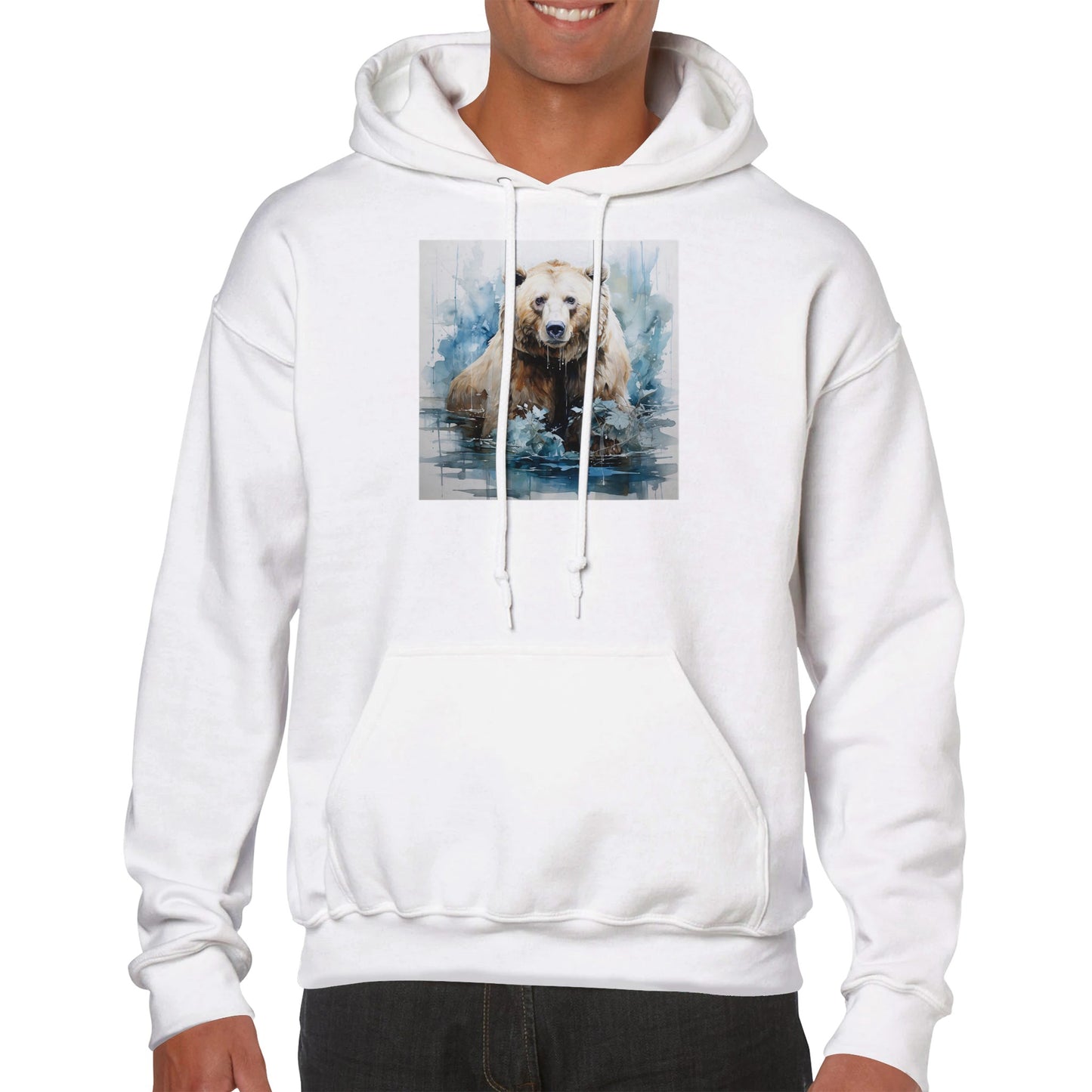 La tristezza dell'orso - Felpa con cappuccio pullover premium unisex